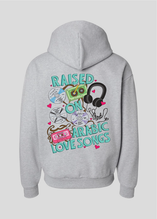 Raised on Arabic Love Songs Retro Hoodie