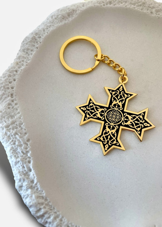 Double Sided Classic Coptic Cross Keychains