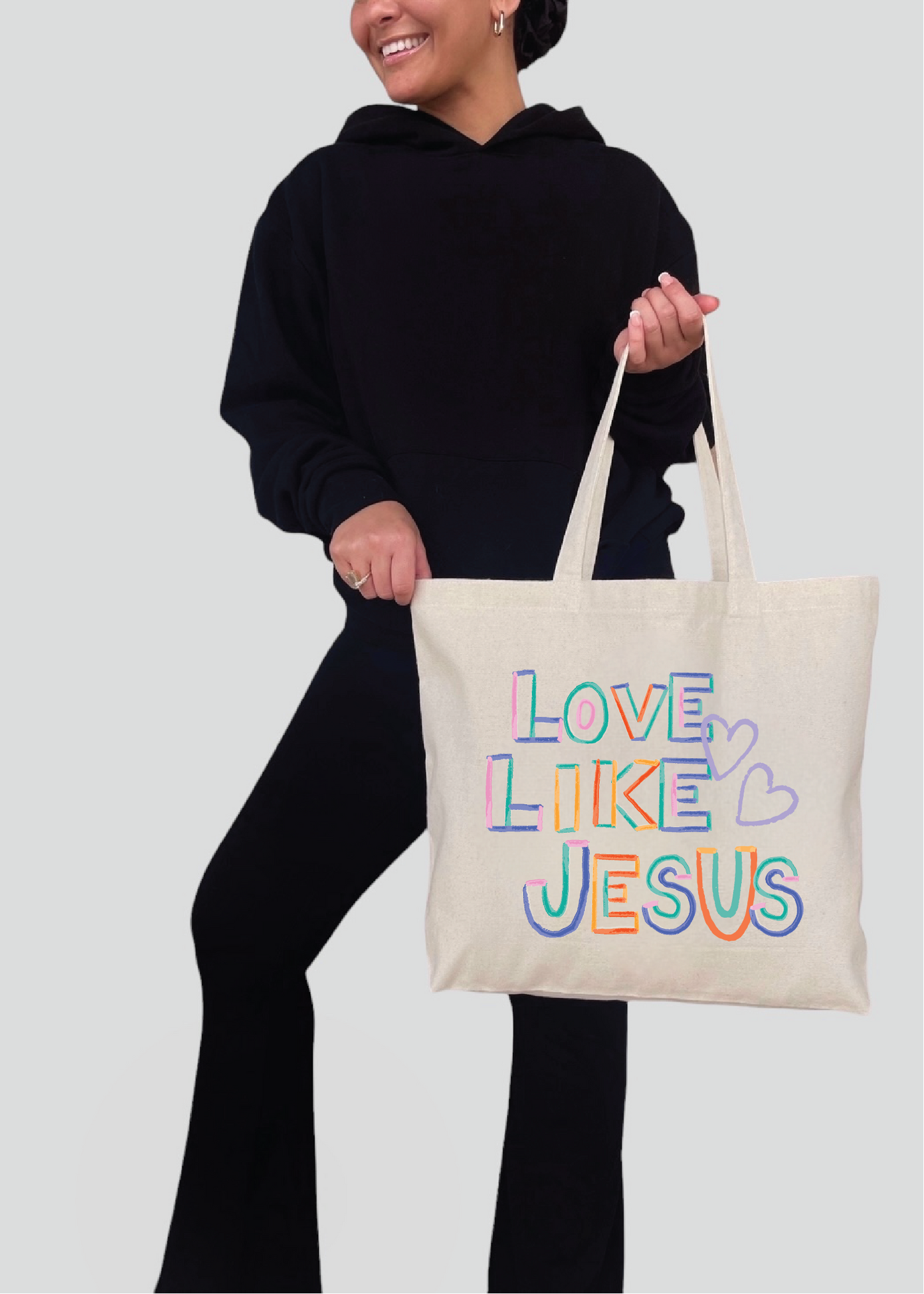 Love Like Jesus Crayon Doodle Jumbo Tote