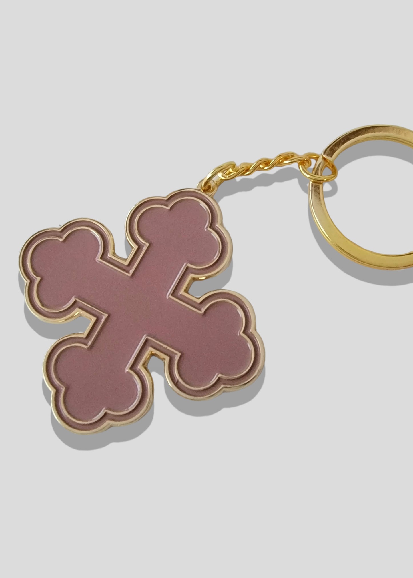 Soft Enamel Round Coptic Cross Keychains