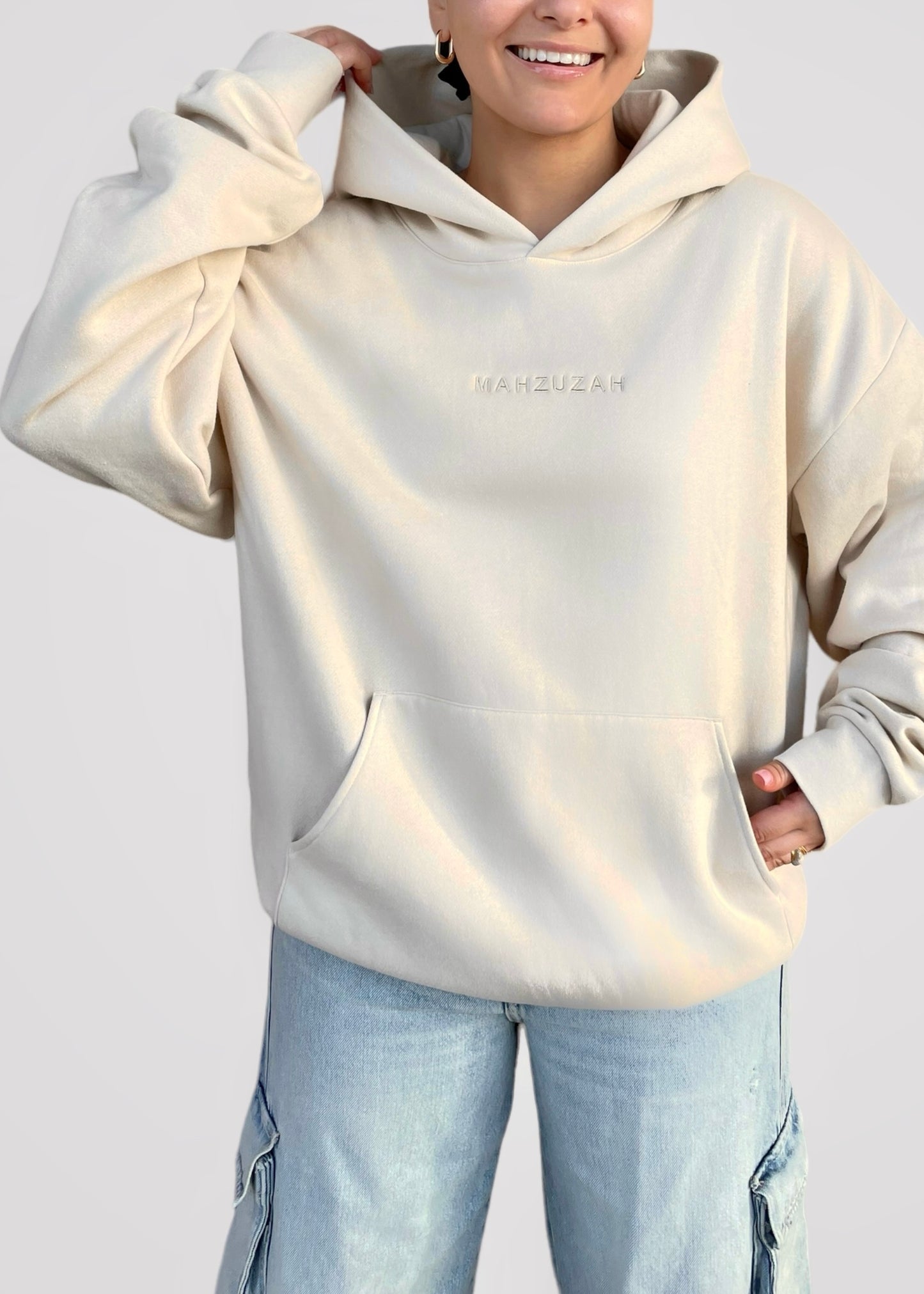 Coptic Floral Cross + Mahzuzah Printed & Embroidered Sweatshirts