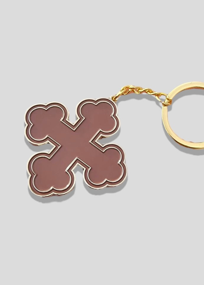 Round Coptic Cross Keychains