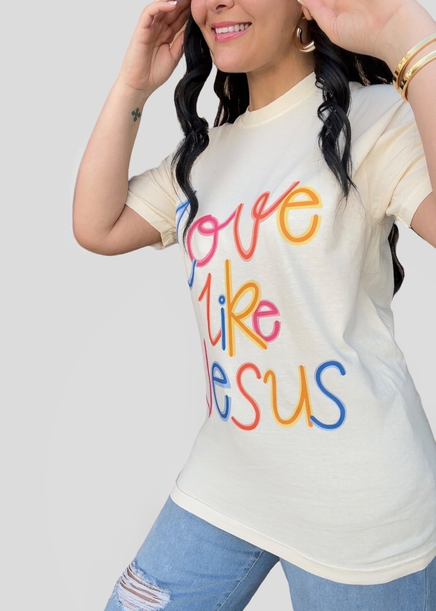 Love Like Jesus Cursive Scribble Tees