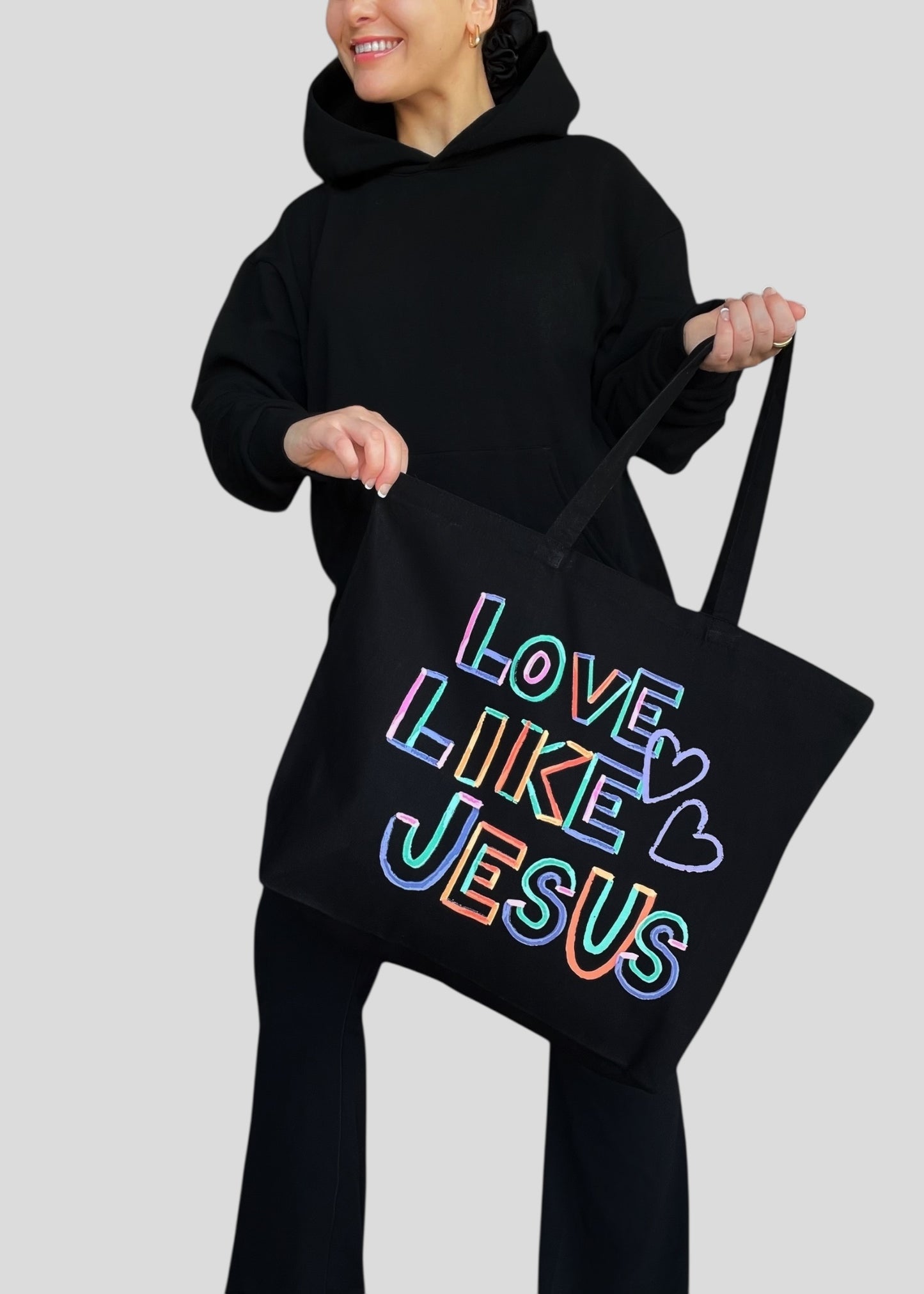 Love Like Jesus Crayon Doodle Jumbo Tote
