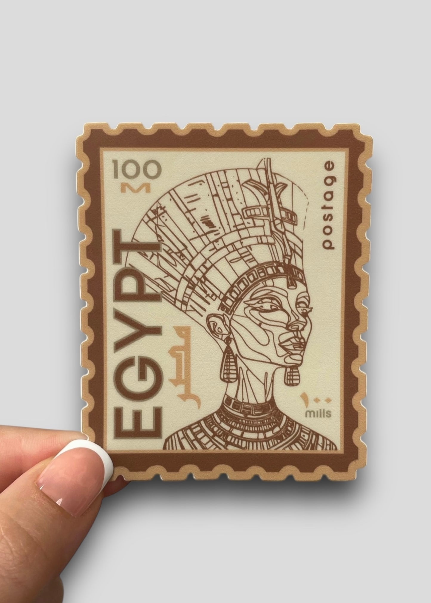 Nefertiti - Egypt Postage Stamp Vinyl Sticker