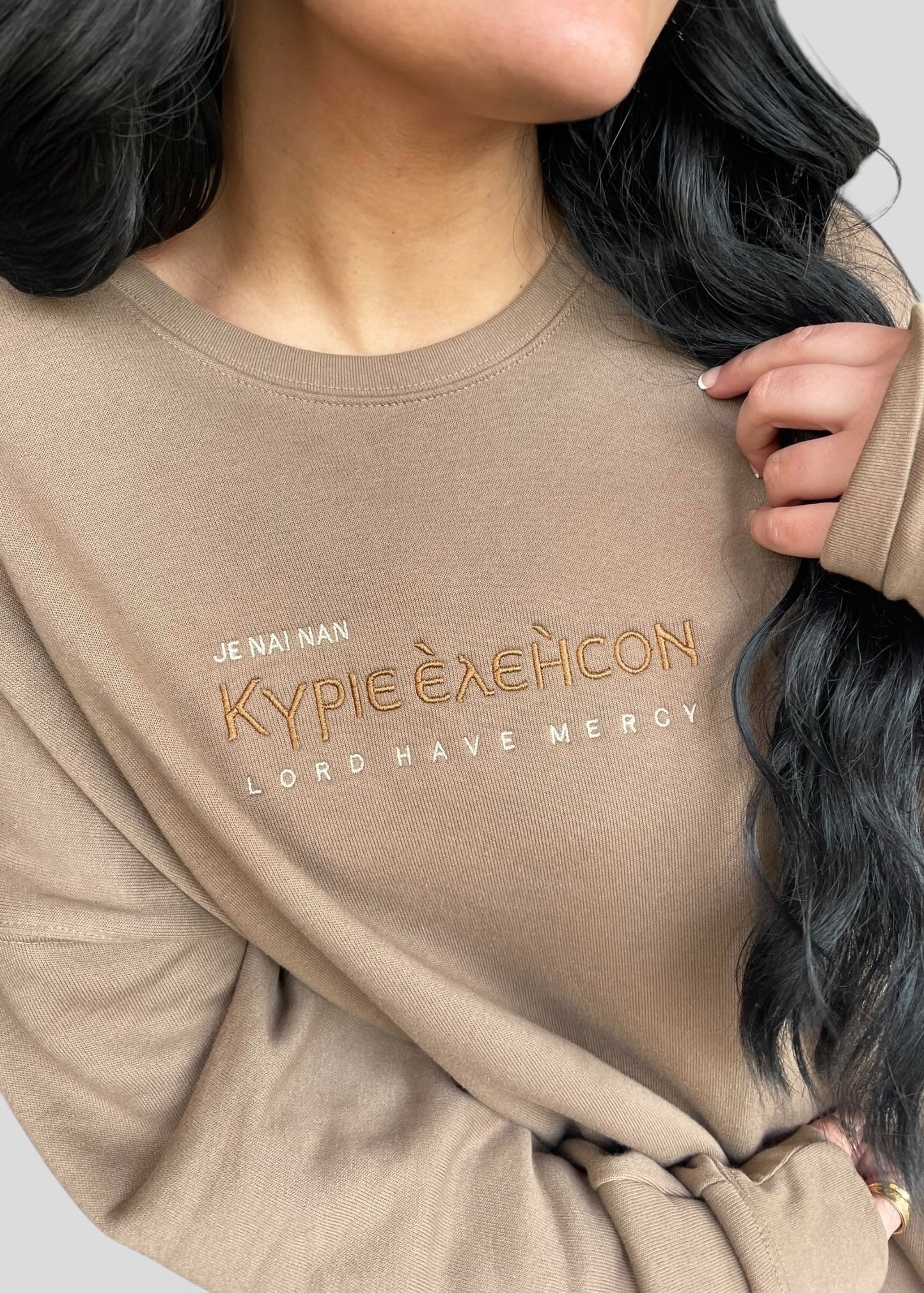 Embroidered Kyrie Eleison Sweatshirts