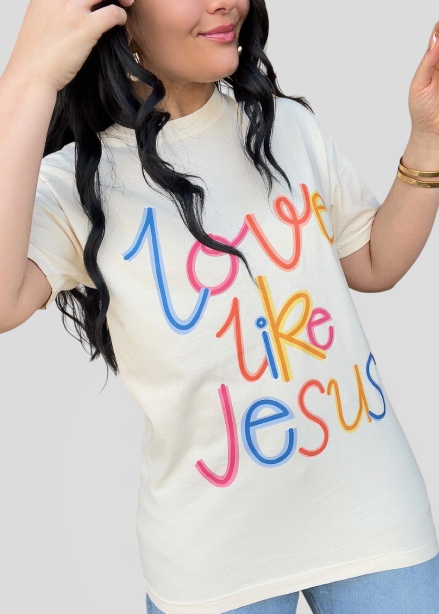 Love Like Jesus Cursive Scribble Tees