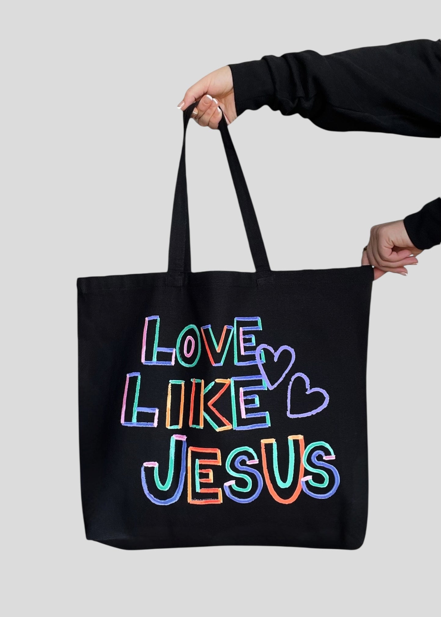 Love Like Jesus Crayon Doodle Jumbo Tote