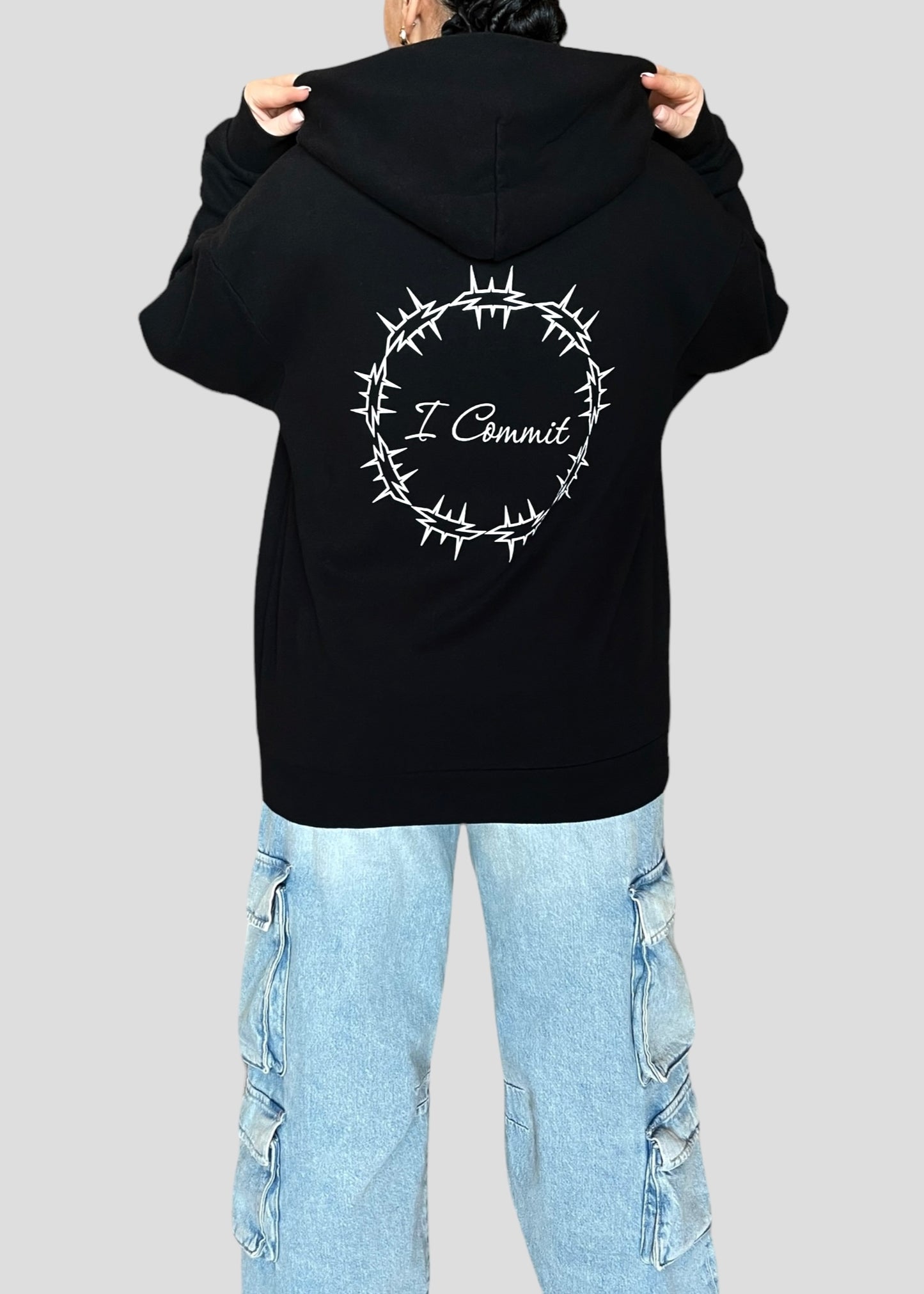Embroidered and Printed Last Words of Christ Hoodies