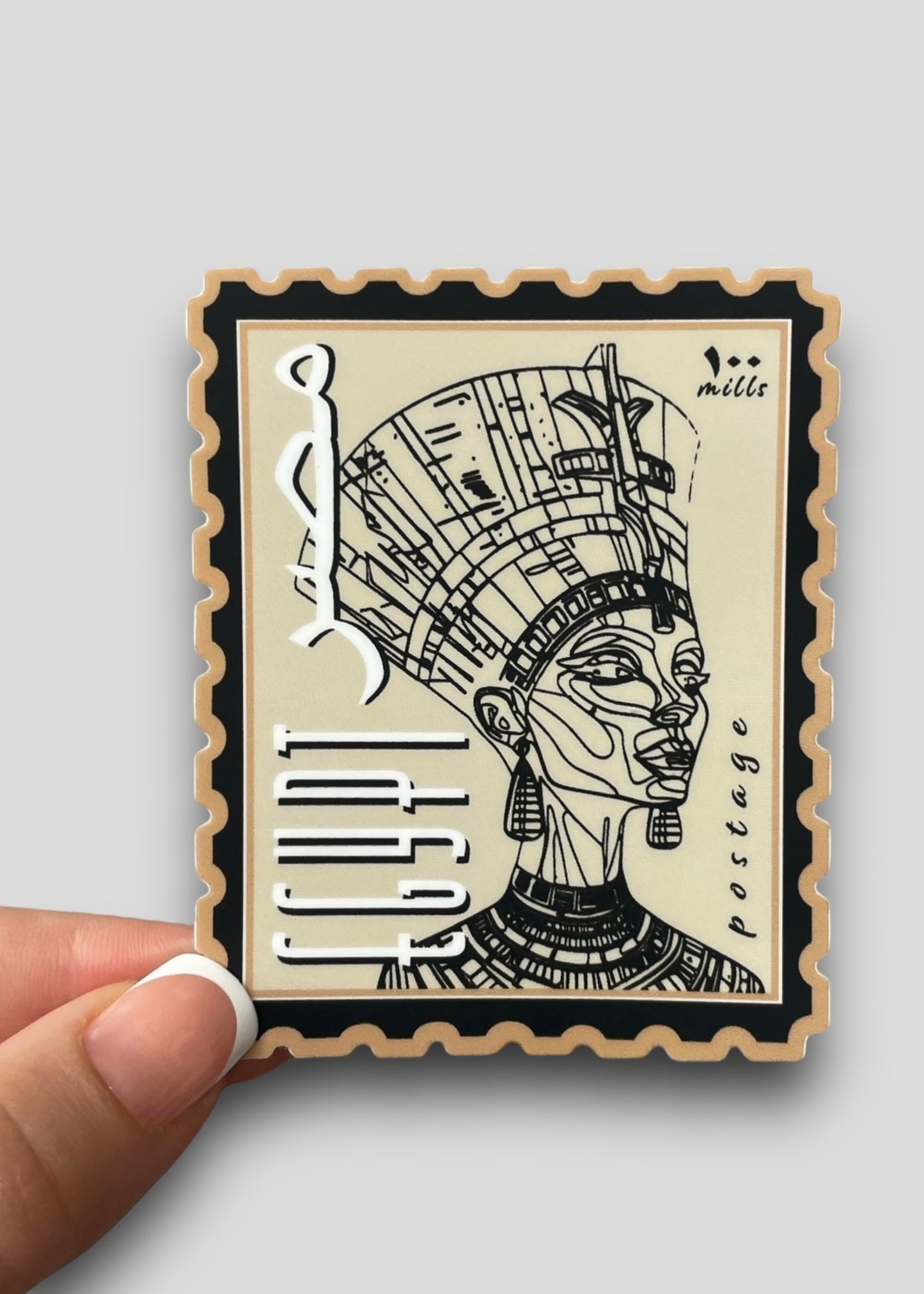 Nefertiti - Egypt Postage Stamp Vinyl Sticker
