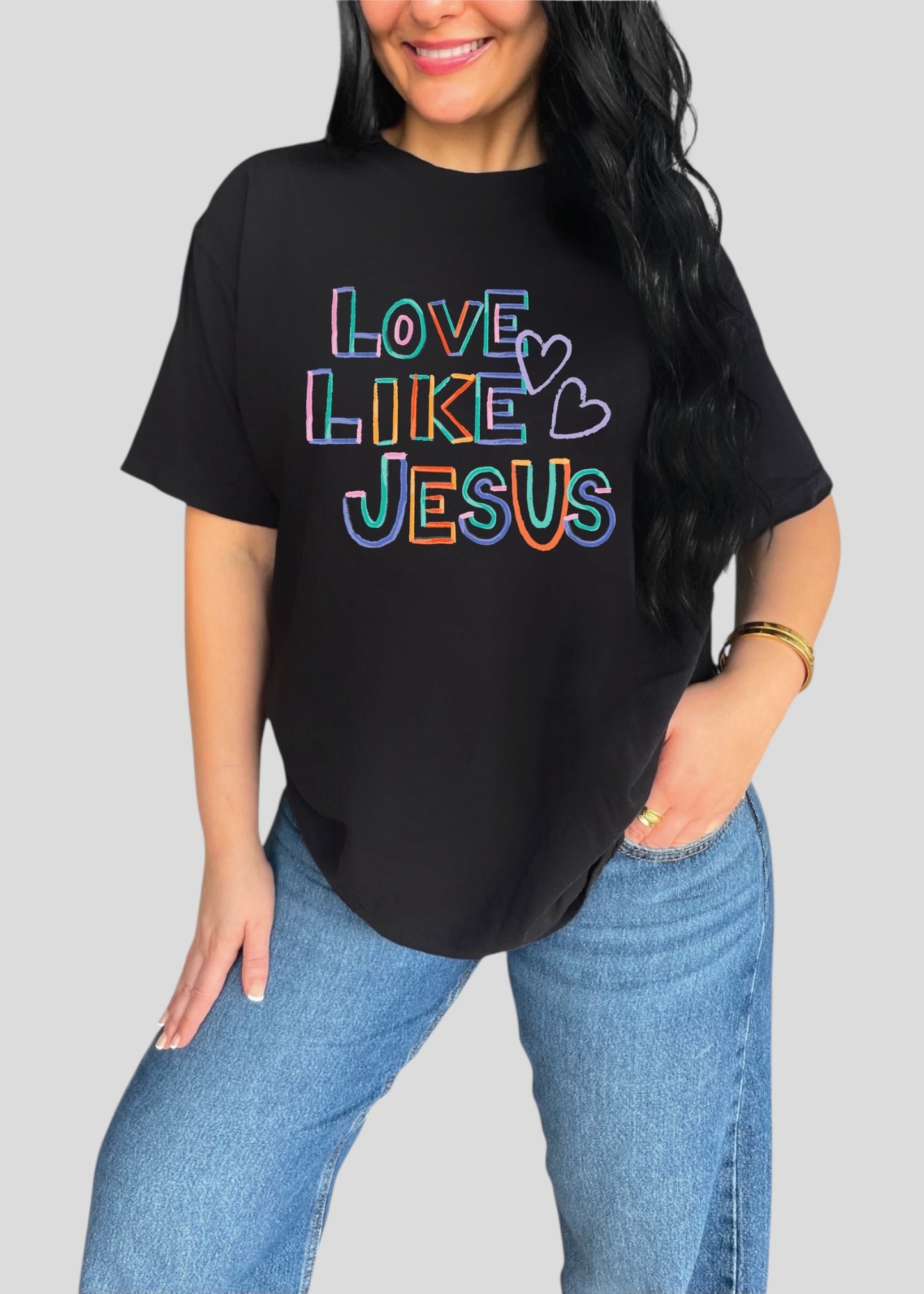 Love Like Jesus Crayon Doodle Tees