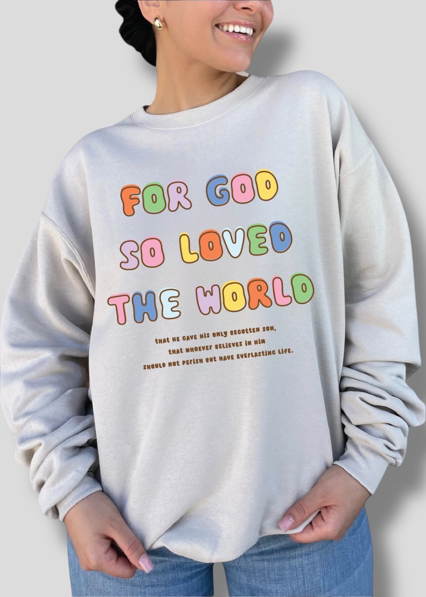 John 3:16-For God So Loved The World Doodle Sweatshirts