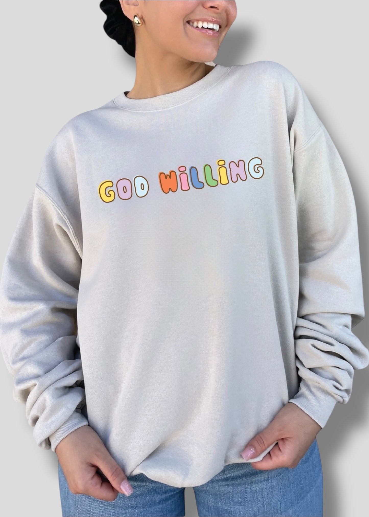 God Willing Doodle Sweatshirts