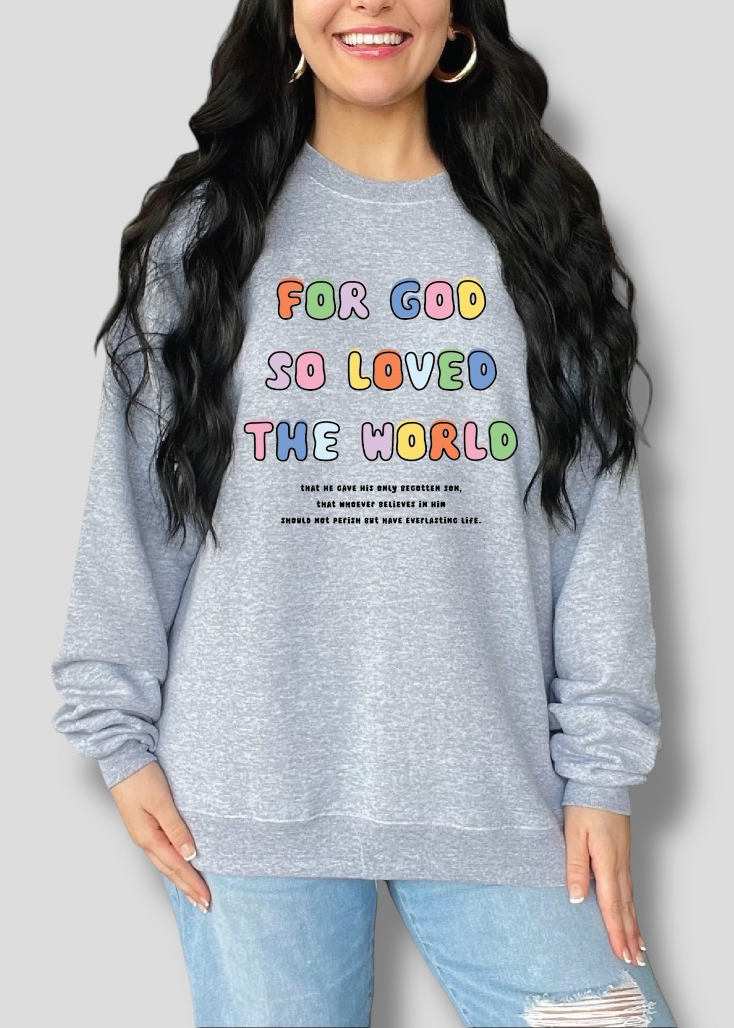 John 3:16-For God So Loved The World Doodle Sweatshirts