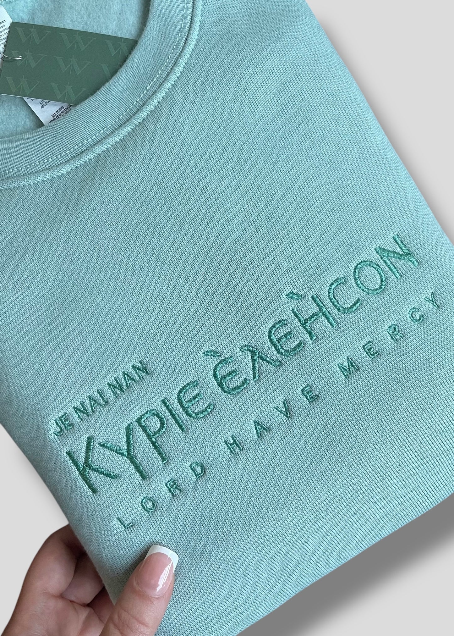 Embroidered Kyrie Eleison Sweatshirts