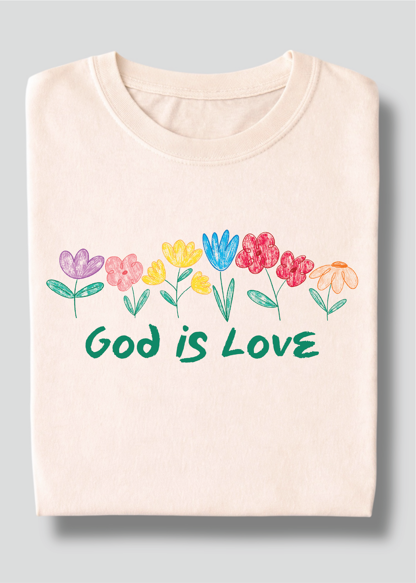 God is Love Flower Tee