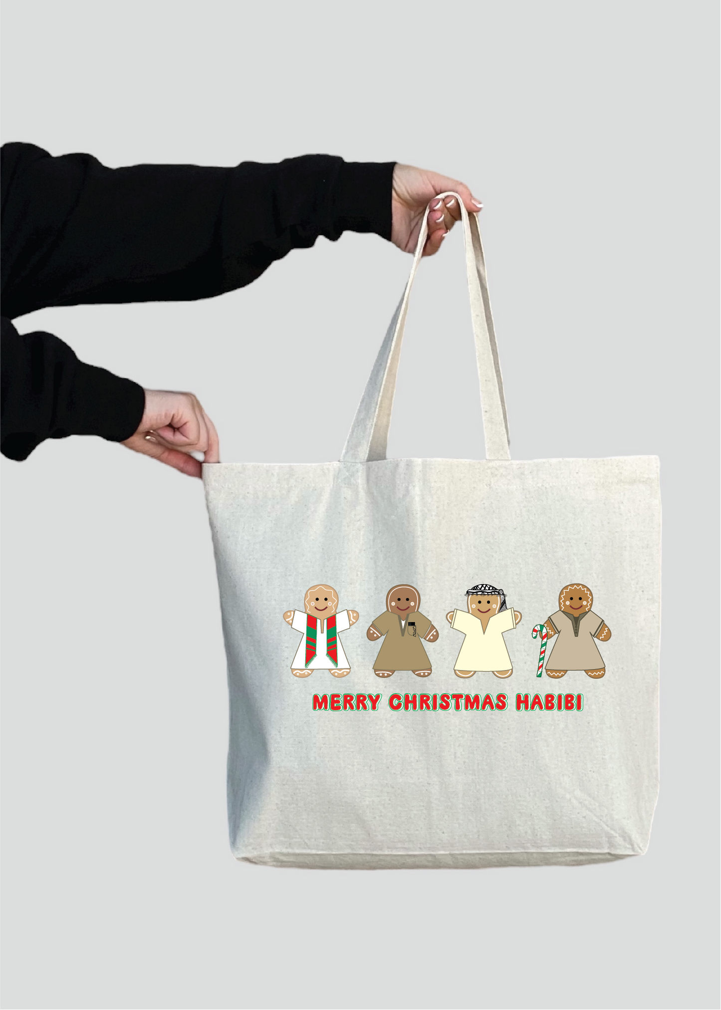 Gingerbread Men in Galabeyas Jumbo Tote