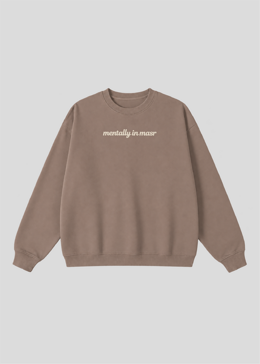 Embroidered Mentally In Masr Crewneck