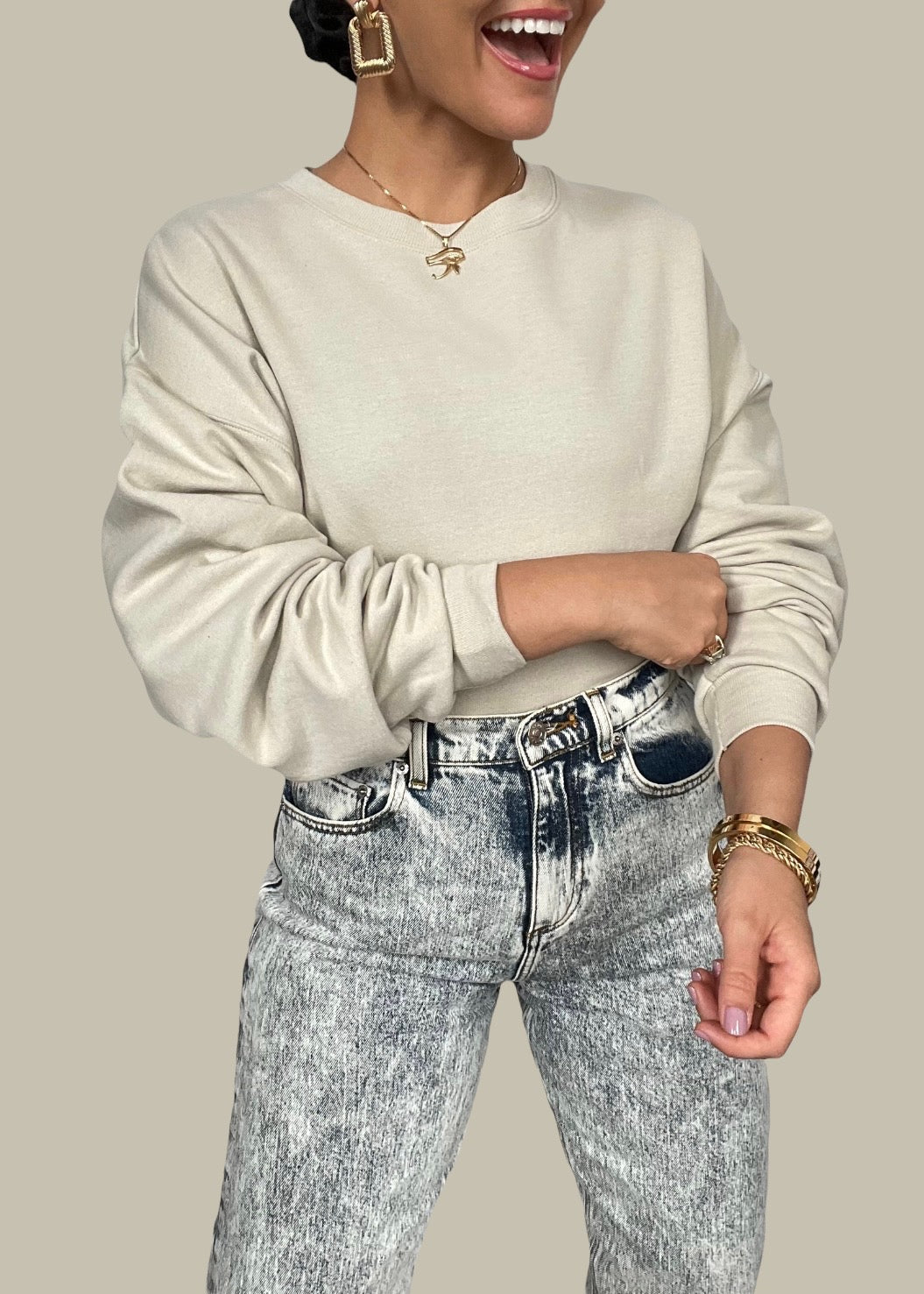 Embroidered Arabic and English God Willing/Inshallah Sweatshirts