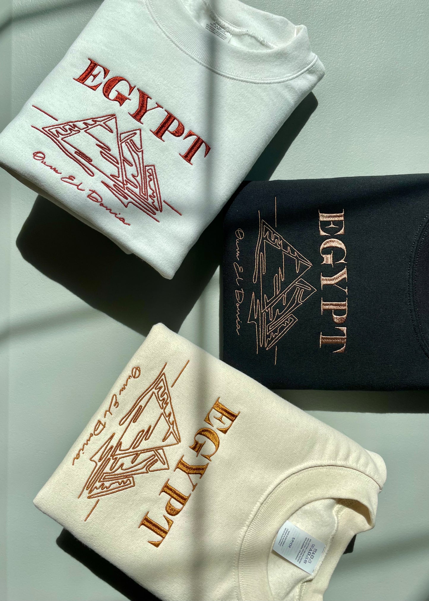 Embroidered Egypt Sweatshirts