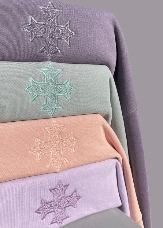 Embroidered Coptic Cross Sweatshirts (Easter Edition)