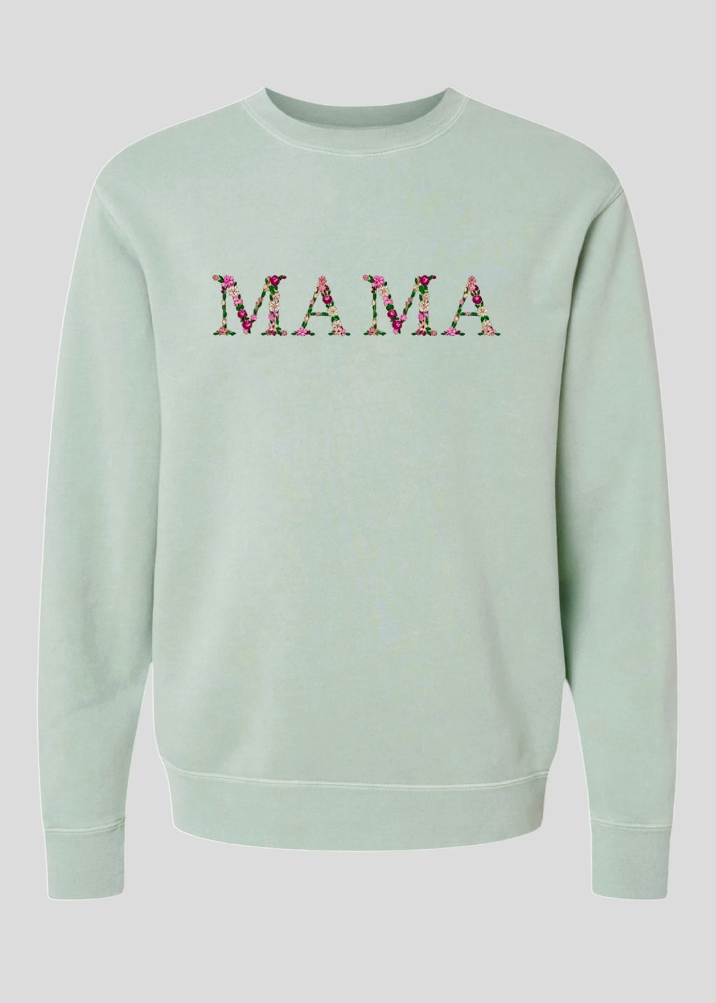Embroidered Floral Mama Crewneck