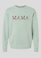 Embroidered Floral Mama Crewneck