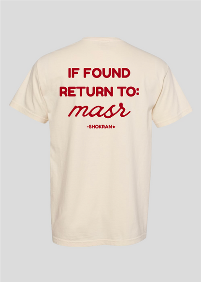If Found Return to Masr Tee