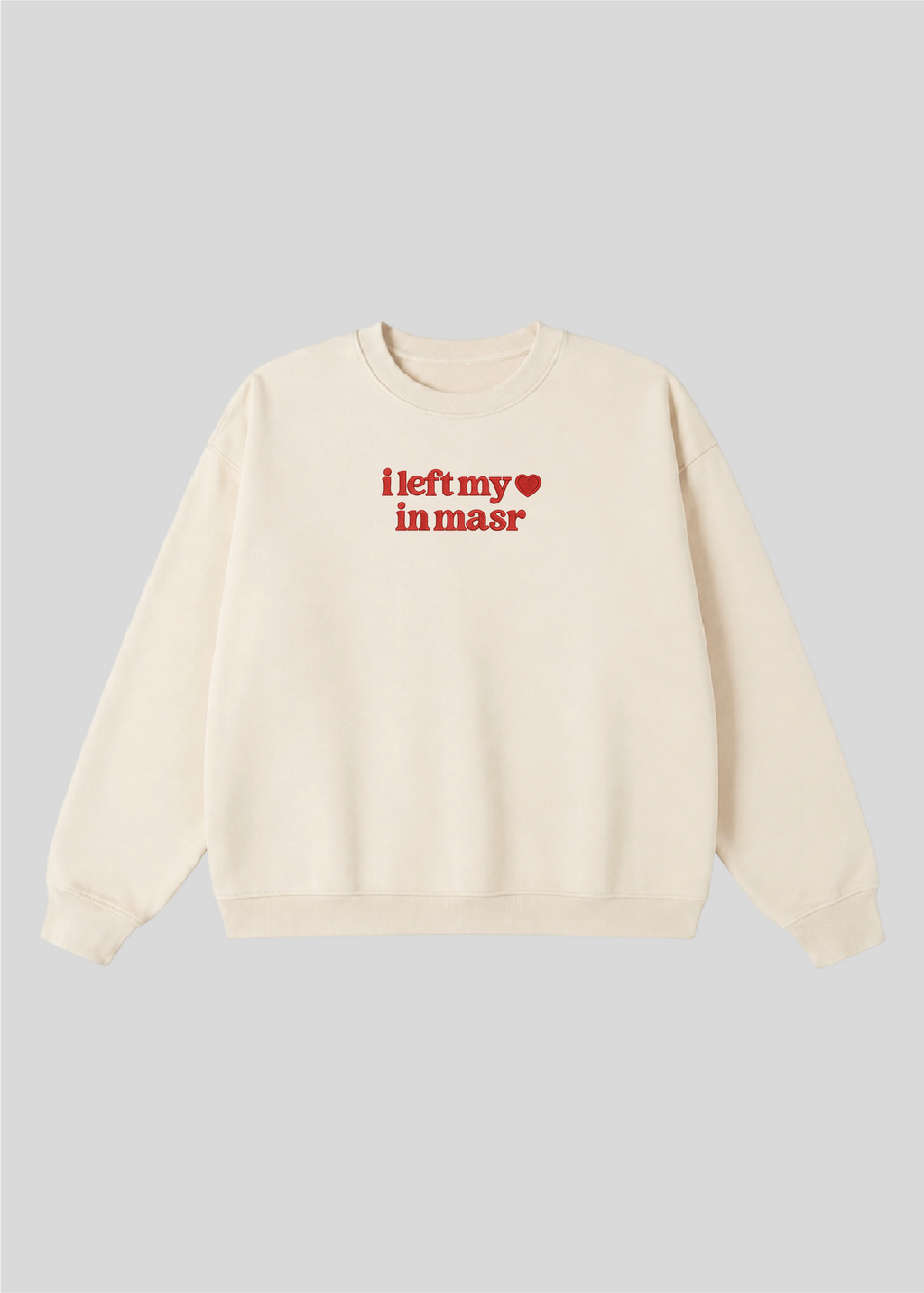 Embroidered I Left My Heart in Masr Crewneck