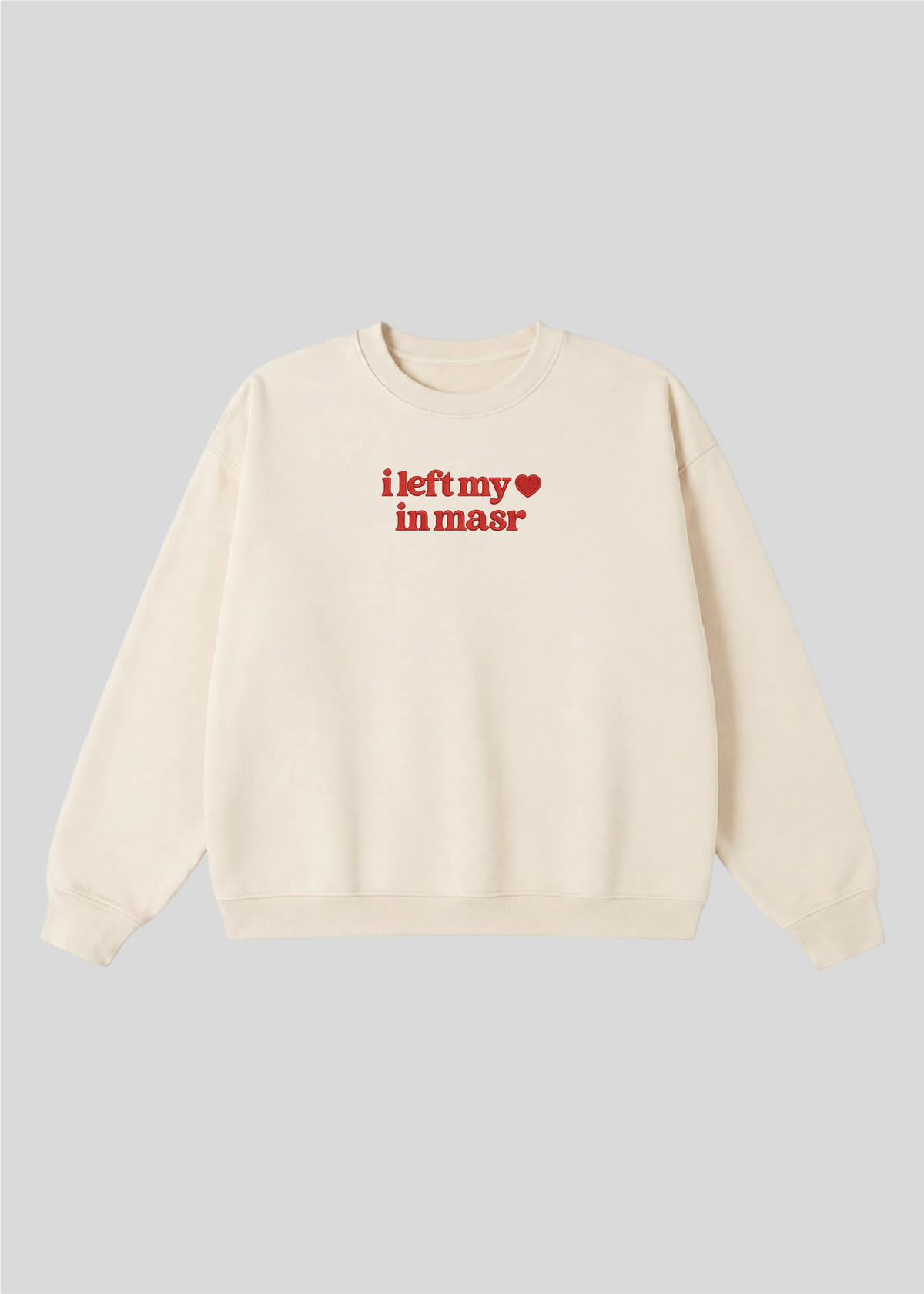 Embroidered I Left My Heart in Masr Crewneck