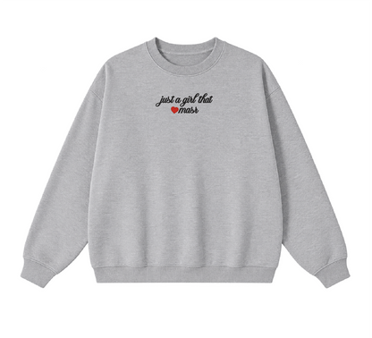 Embroidered Just a Girl That Loves Masr Crewneck