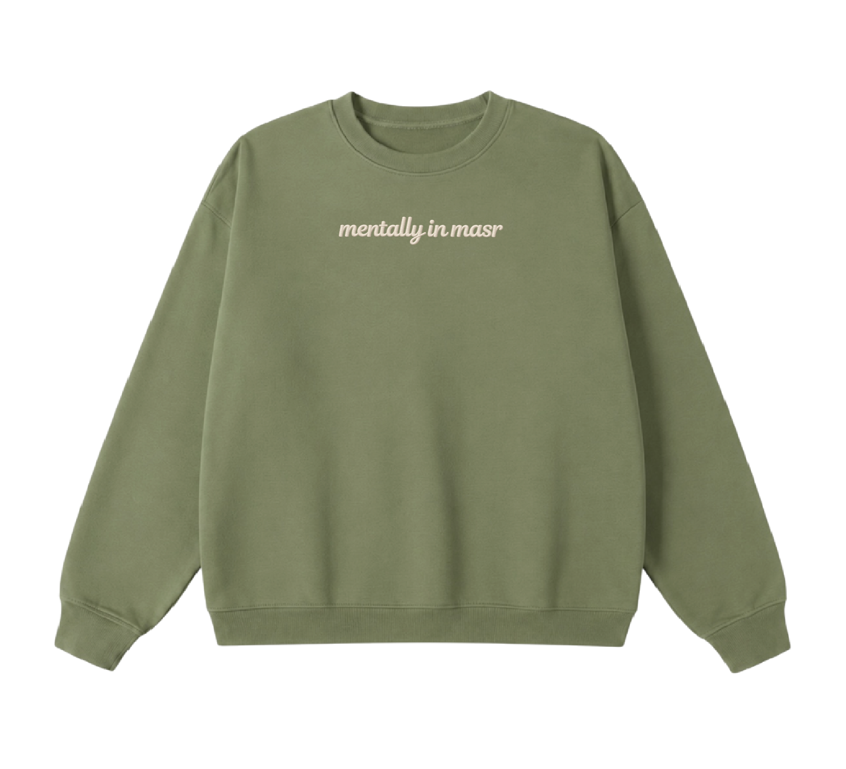 Embroidered Mentally In Masr Crewneck