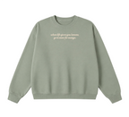 Embroidered When Life Gives You Lemons, Go To Masr For Manga Crewneck