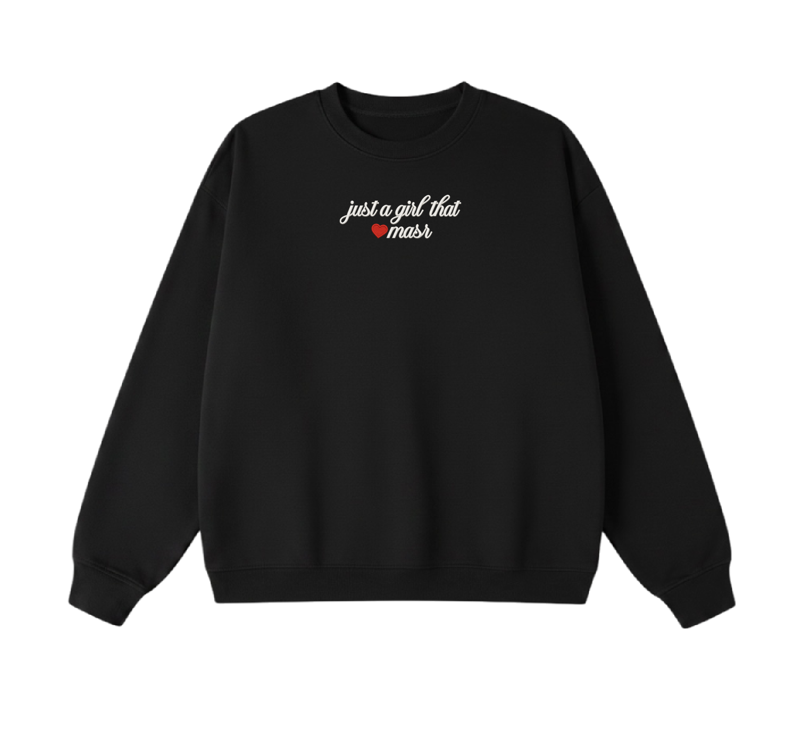 Embroidered Just a Girl That Loves Masr Crewneck
