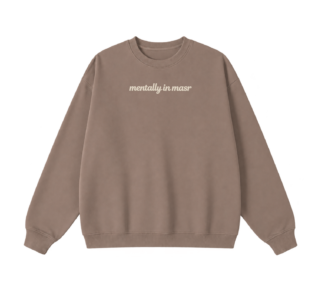 Embroidered Mentally In Masr Crewneck