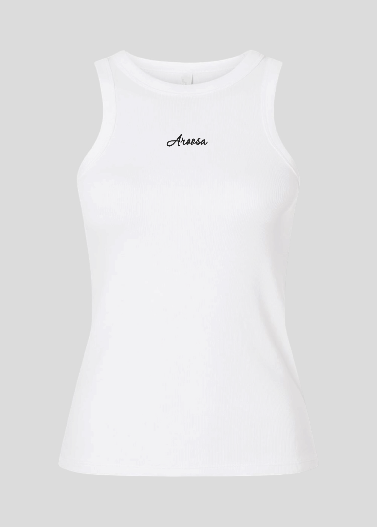 Embroidered Aroosa Rib Tank Top