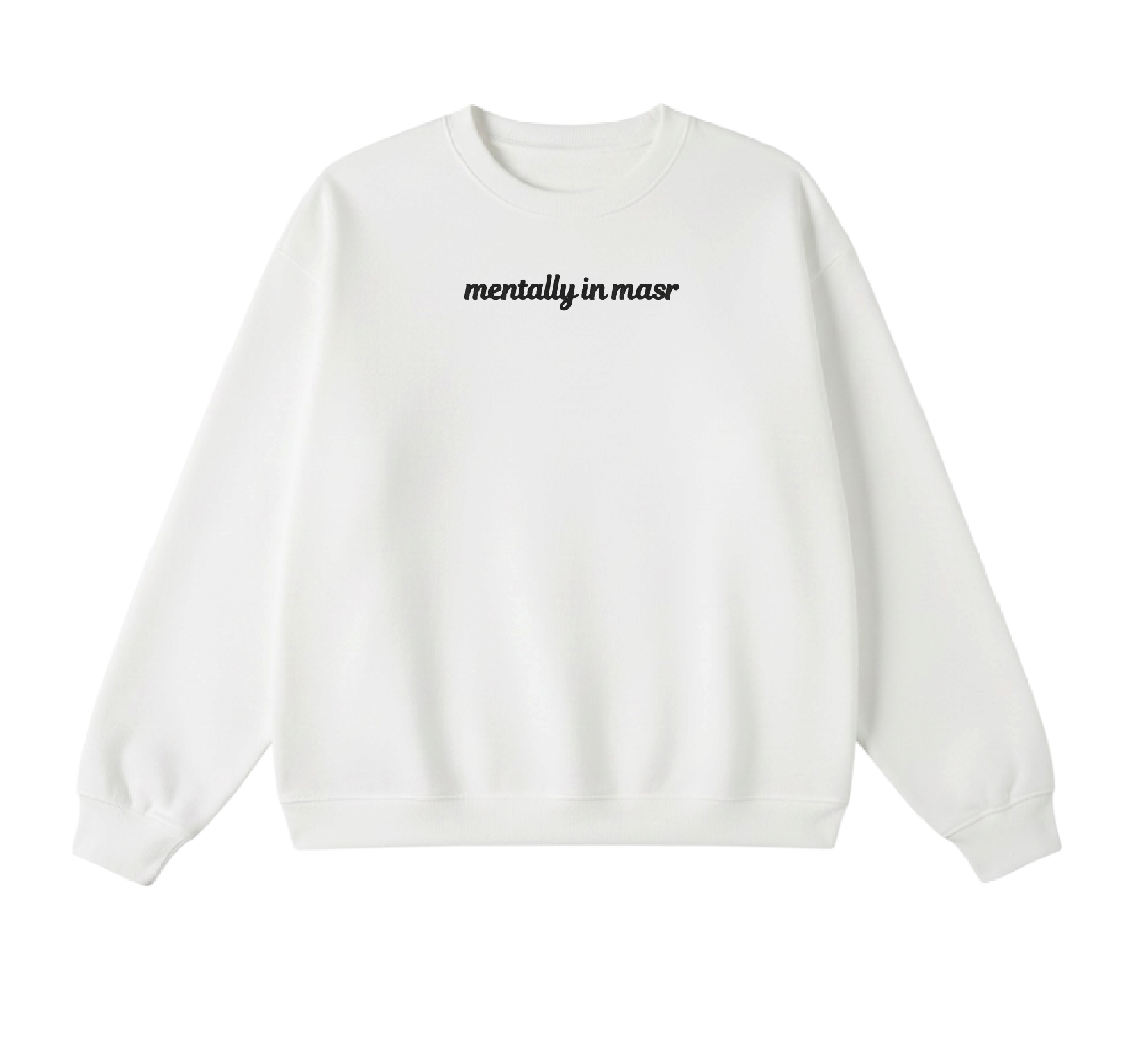 Embroidered Mentally In Masr Crewneck