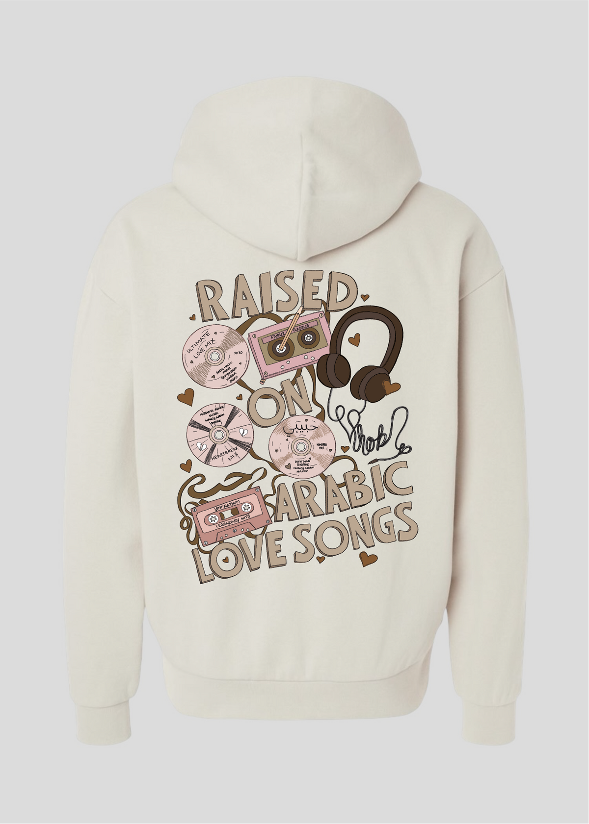 Raised on Arabic Love Songs Retro Hoodie