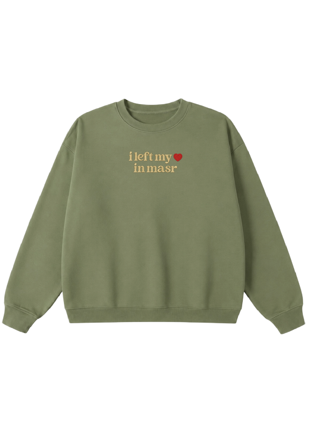 Embroidered I Left My Heart in Masr Crewneck