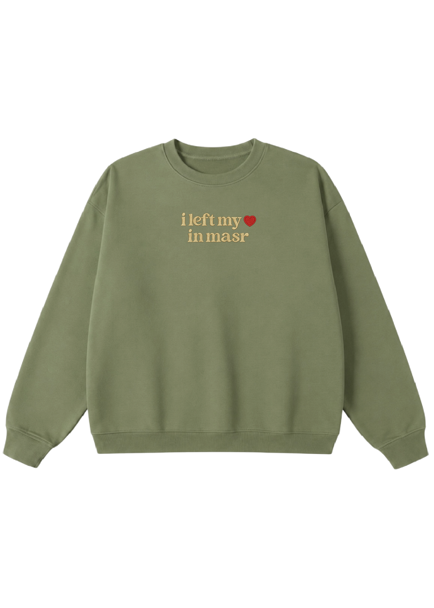 Embroidered I Left My Heart in Masr Crewneck