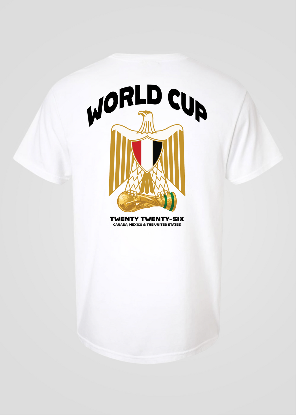 Egypt World Cup: Coat of Arms Eagle Holding Trophy Tee