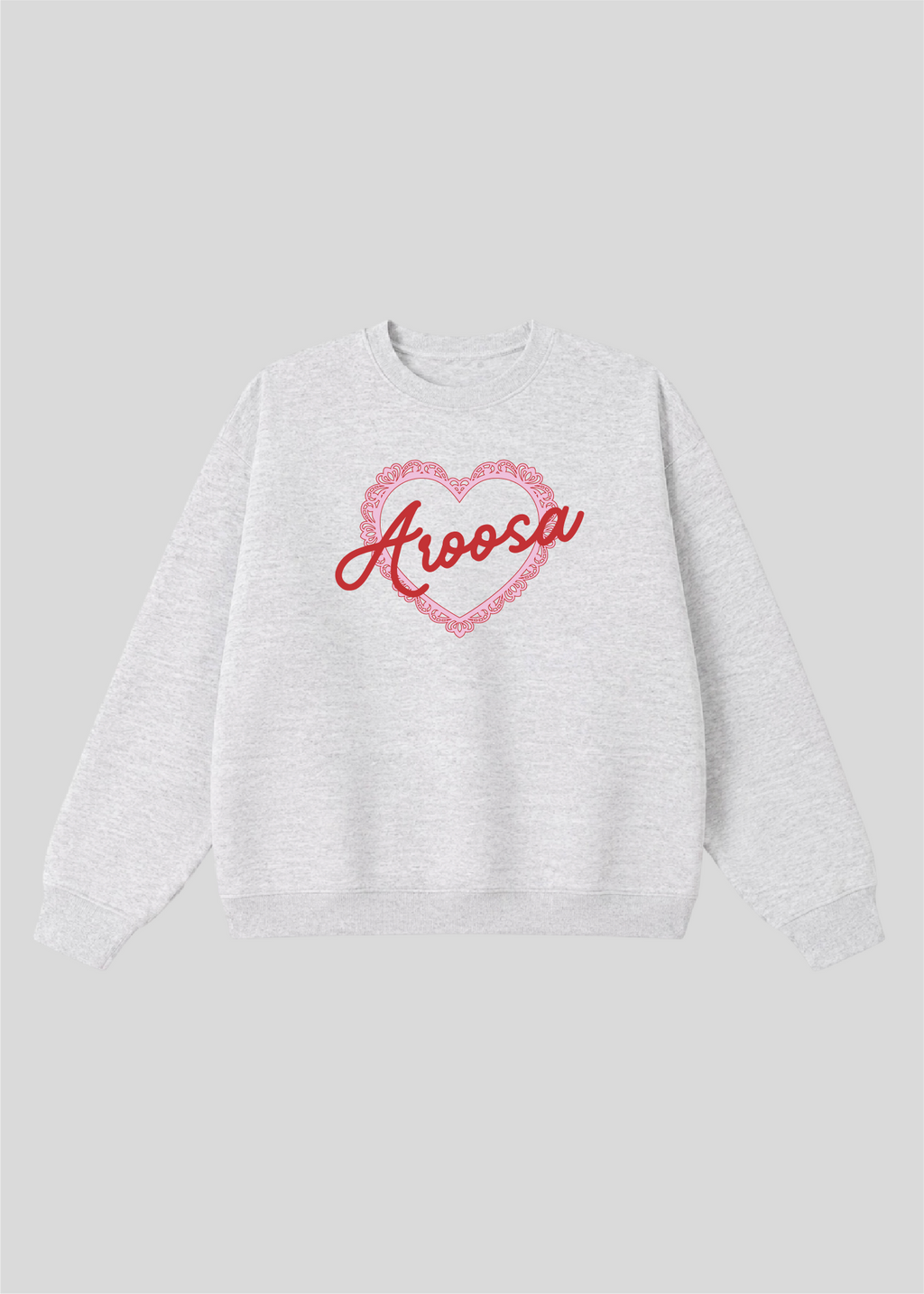 Vintage Scalloped Heart Aroosa Crewneck