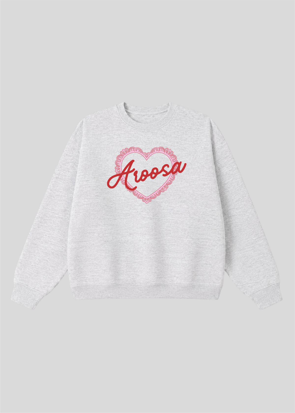 Vintage Scalloped Heart Aroosa Crewneck