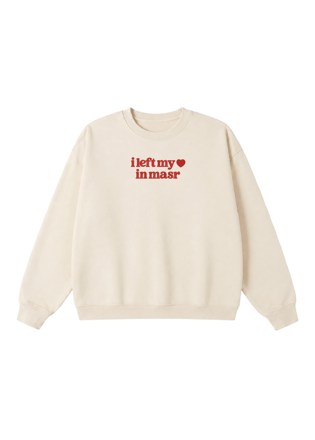 Embroidered I Left My Heart in Masr Crewneck