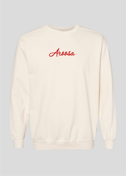 Embroidered Aroosa Crewneck