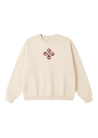 Embroidered Floral Coptic Cross Crewnecks
