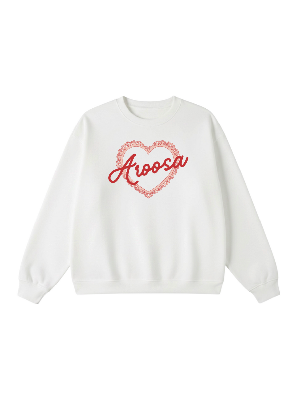 Vintage Scalloped Heart Aroosa Crewneck
