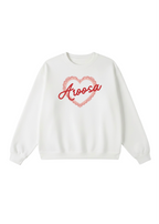 Vintage Scalloped Heart Aroosa Crewneck