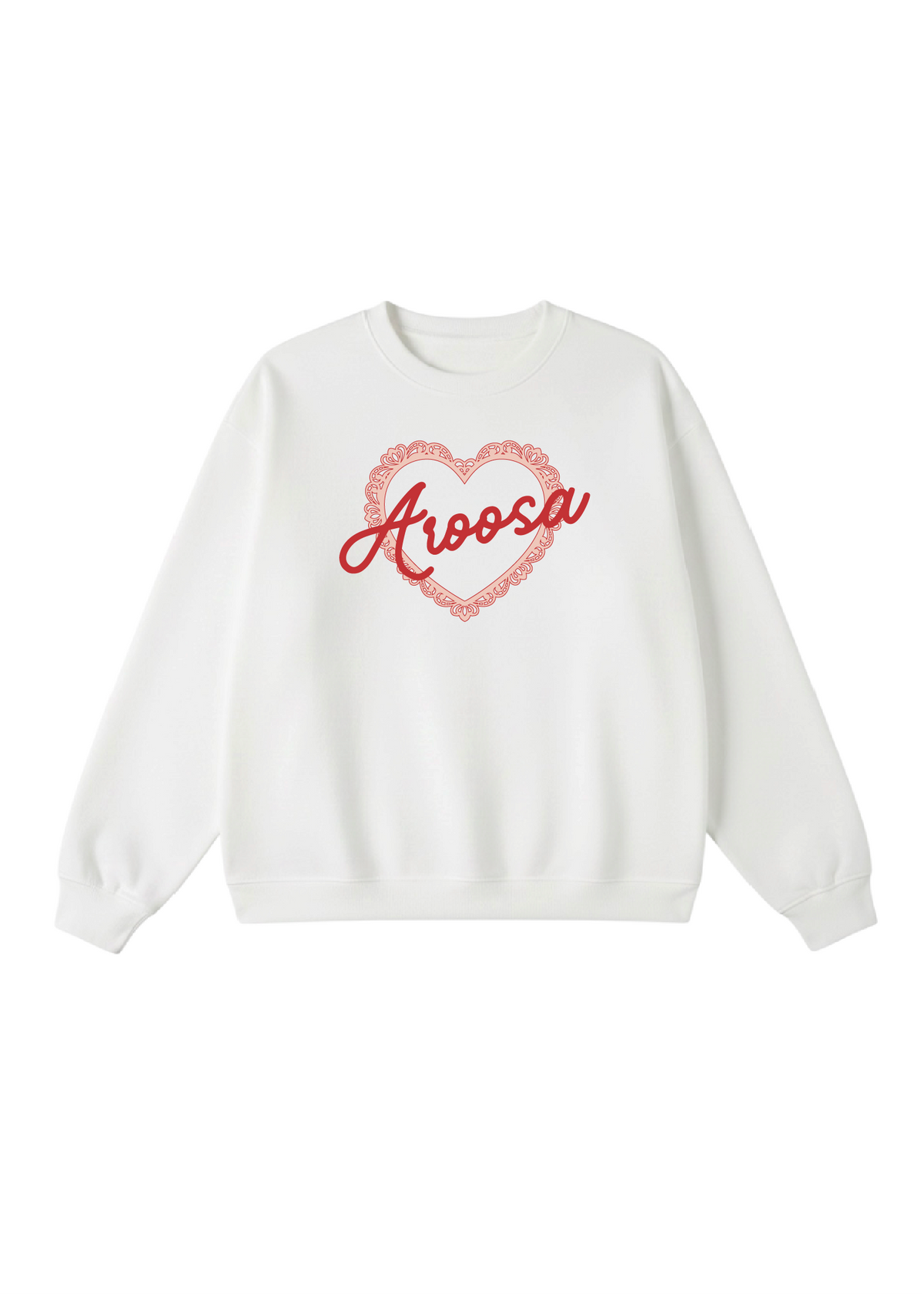Vintage Scalloped Heart Aroosa Crewneck