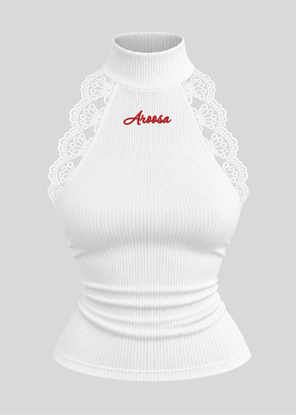 Embroidered Aroosa Lace Halter Top